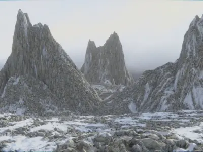 Landscapes 1 - Snowy Mountain 1e 3D model
