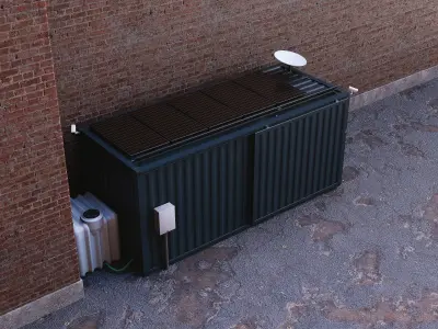 Hacker Hideout Low-poly 3D model