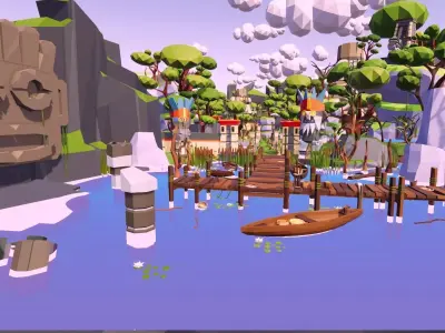 Low Poly Medieval Village - Unity URP 3D model