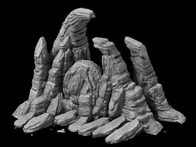 Battlestar - Desert Bizarre Boulders 03 3D model