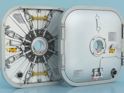  ISS Space Station Pressure Hatch Silver 