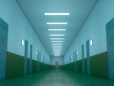 Squid Game Appartment Corridor 3D model