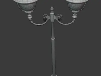 Street light Low-poly 3D model