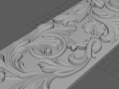 carved baguette  3D model shop