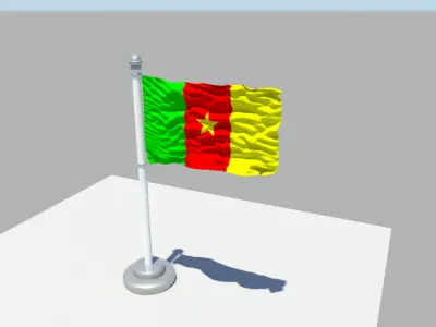 Cameroon flag 3D model