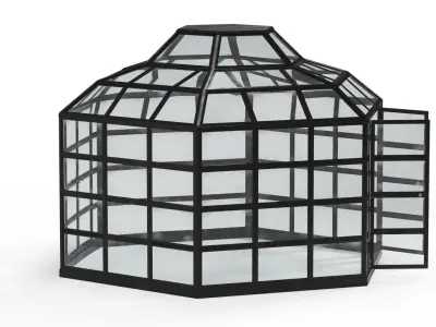 Greenhouse hexagon  3D model