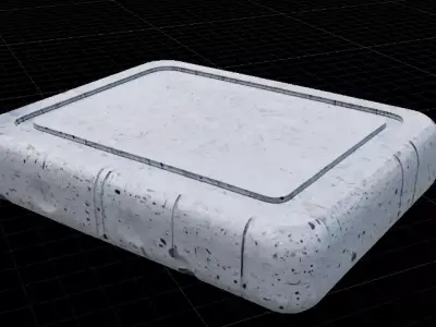 Parking Wheel Stopper Realistic Urban 3D Model Low-poly 3D model