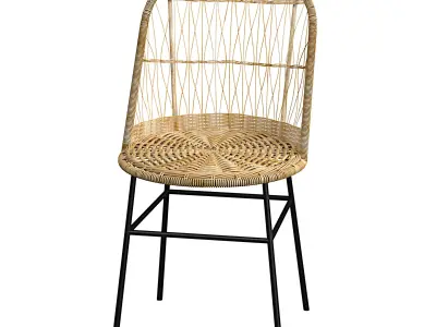 Chair rattan outdoor 3D model