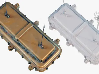 Light Industrial Hanging Low-poly 3D model