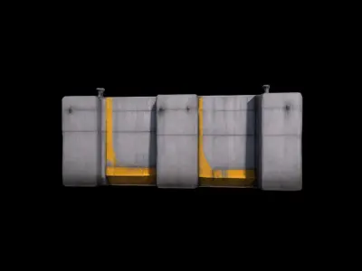  3d Render Concrete Barrier Traffic Isolated 3D model
