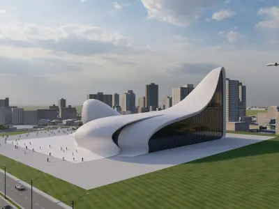 Heydar aliyev center Low-poly 3D model