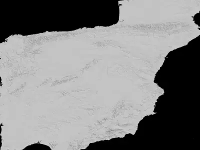  Spain Height maps Free 3D model