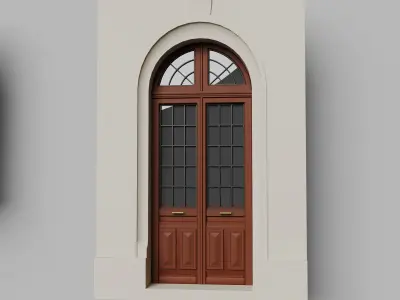 Elegant Collection of European Doors Low-poly 3D model