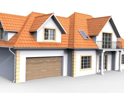 Family House 01 3D model