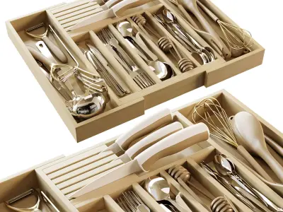 Kitchen Accessories 3D model shop