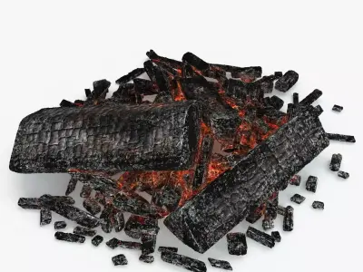 Campfire Low-poly 3D model