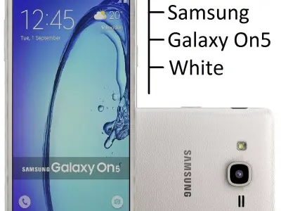 Samsung Galaxy On5 White 3D model