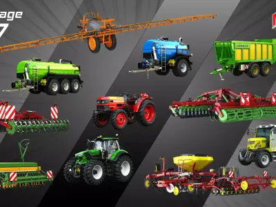 Farming Vehicles and Tools - Package7-Tractors and farming tools