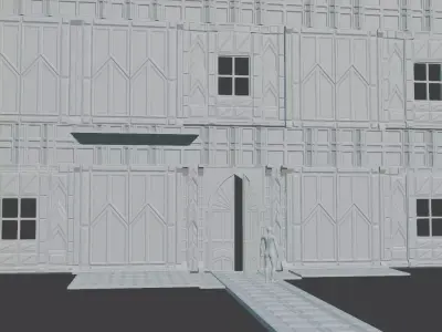Kitbash Mansion 3D model