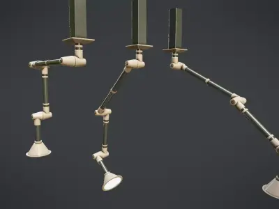 Laboratory Lamp Low-poly 3D model