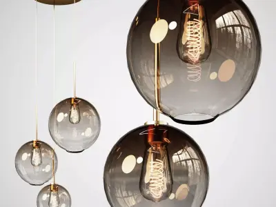 Ceiling round modern chandelier of the Middle Age MD2723 3D model