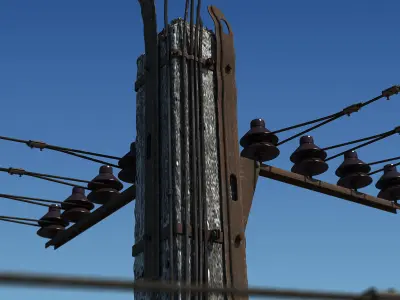 CloseUp - Electric Column scene render 3D model