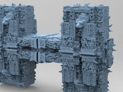 Babylonian Ancient Stone 4 models  3D model