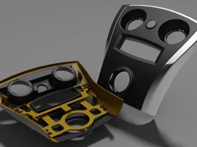 DashboardV1 door handle with two holes Free 3D model