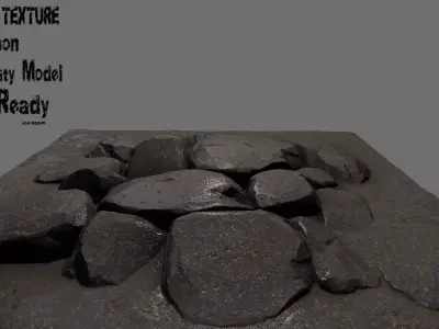 floor rock 5 Low-poly 3D model