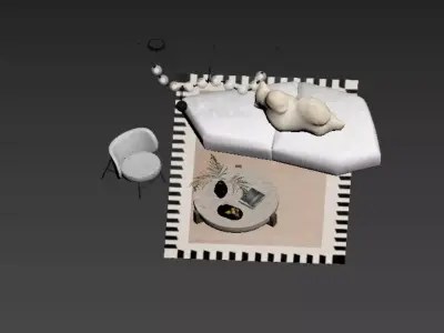 French sofa 3D model