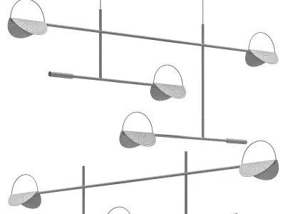 Leaves pendant light 3D model