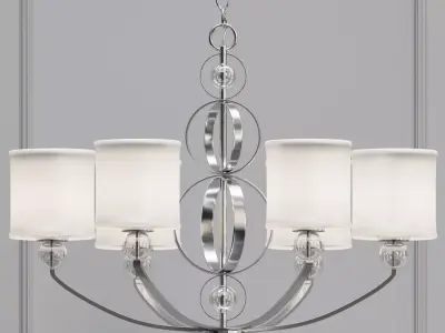 Golden Lighting 1030  6  CH Cerchi Six Light Chandelier 3D model