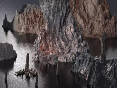 Dantes Underworld Caves 3D model