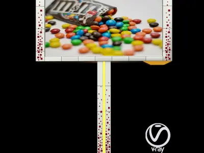 Billboard two candy billboards 3D model