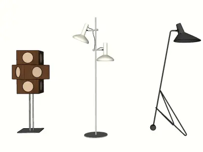 Modern Trio Floor Lamps 3D model
