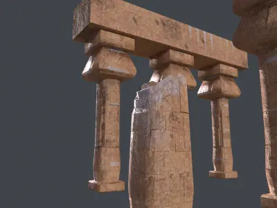 Ancient Egypt Temple Collection Low-poly 3D model