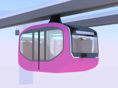 Elevated train concept 3D model