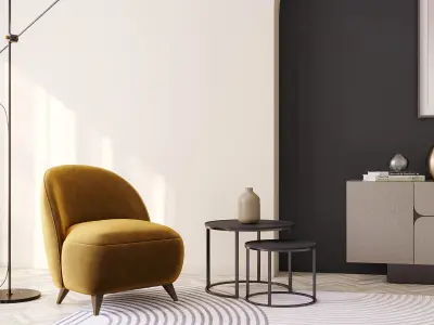 Interior scene living room 10 3D model