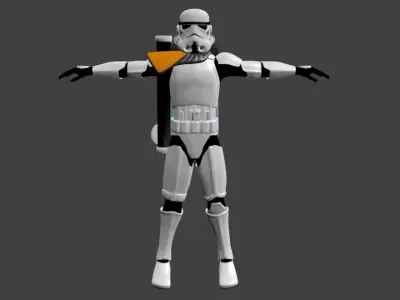 Sandtrooper - Stormtrooper - Video Game Animation Model Low-poly 3D model