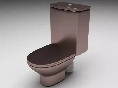 Bronze Toilet 3D model