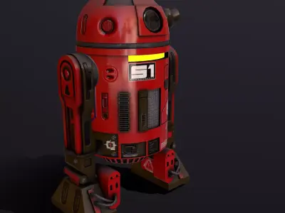 Droid v3 Low-poly 3D model