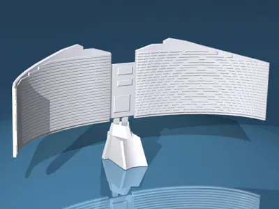 Radar wing of spacecraft 3D model