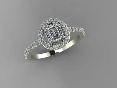 Women jewelry ring 3D print model