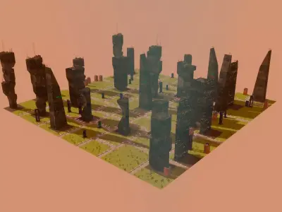 Alien Planet Sci-Fi City 15 3D model