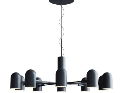 Chandelier Desi Loft Chandelier Black 3D model