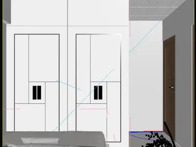 Modern Bedroom interior  Scene 3D model