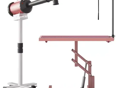 Groomer SPA area with hair dryer Compact Pro Standard 3D model