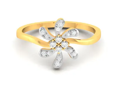 Diamond Ring For Women 3d Print Model 3D print model 43