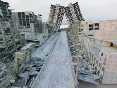 Ruined City Destroyed Cityscape 3D model