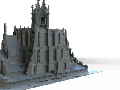 Gothic sinister large dungeon 3D 3D model